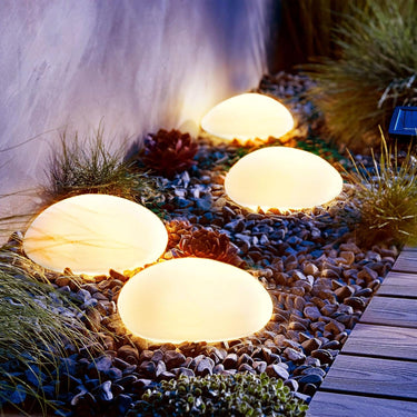 Outdoor Solar Cobblestone Lawn Light-0